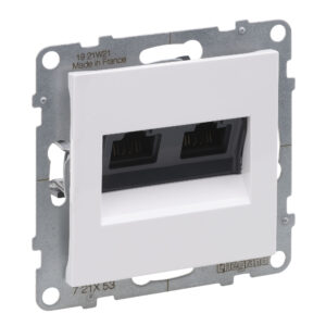 Tomada dupla RJ45 Legrand New Suno – Cat. 6 UTP, branca, alumínio ou preta