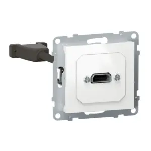 Tomada HDMI Legrand New Suno – pré-conectorizada, cabo de 15 cm, branca, alumínio ou preta