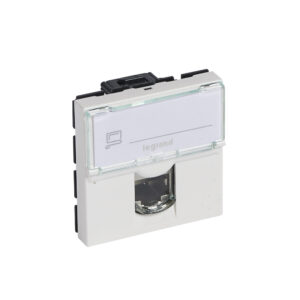 Tomada RJ45 Legrand Mosaic 076564 – categoria 6 UTP, 2 módulos, ligação sem ferramenta, branca