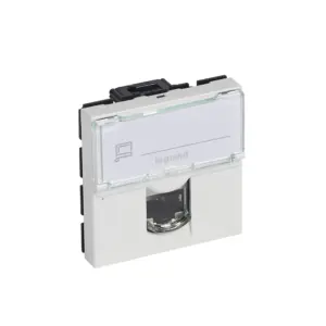 Tomada RJ45 Legrand Mosaic 076564 – categoria 6 UTP, 2 módulos, ligação sem ferramenta, branca