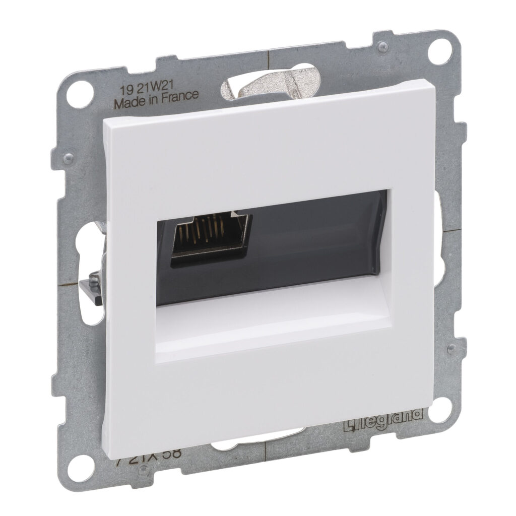 Tomada RJ45 Legrand New Suno – Cat. 6A STP, branca, alumínio ou preta