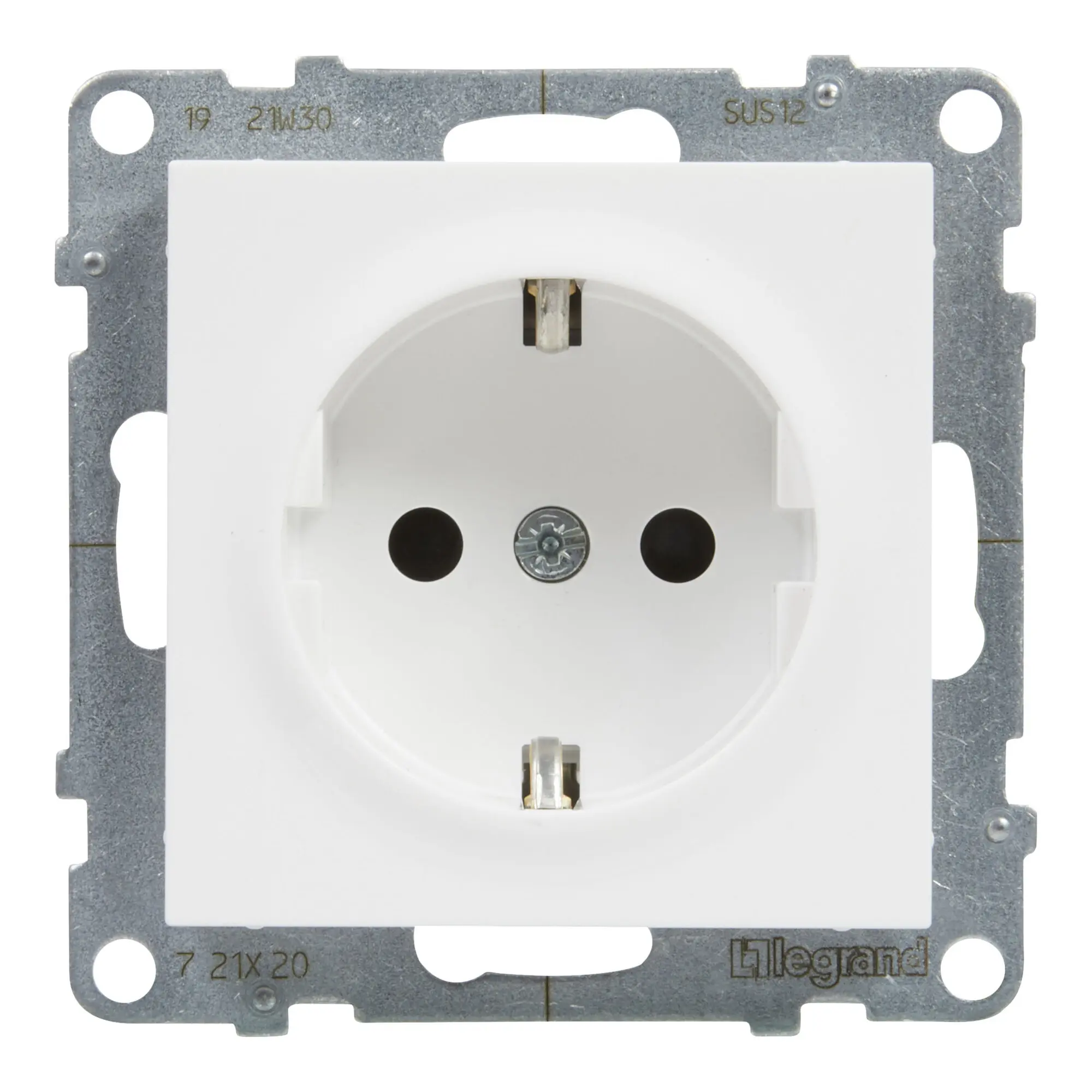 Tomada Schuko Legrand New Suno – 16 A, ligadores automáticos, obturadores, branca, alumínio ou preta
