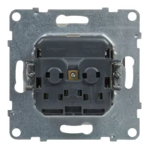 Tomada Schuko Legrand New Suno – 16 A, ligadores automáticos, obturadores, branca, alumínio ou preta