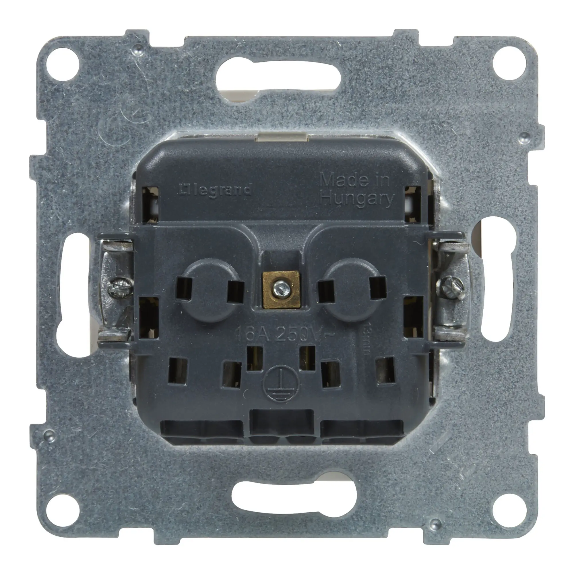 Tomada Schuko Legrand New Suno – 16 A, ligadores automáticos, obturadores, branca, alumínio ou preta