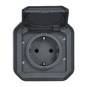 Tomada Schuko Legrand Plexo 069799L – estanque, 2P+T, 16 A, IP55, saliente, antracite