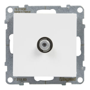 Tomada TV Legrand New Suno – tipo F, estrela, 1,5 dB, branca, alumínio ou preta
