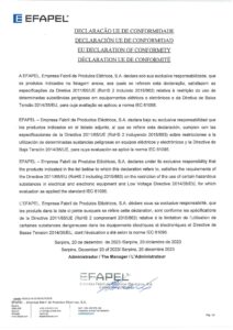 Declaração UE de conformidade – Efapel contactores