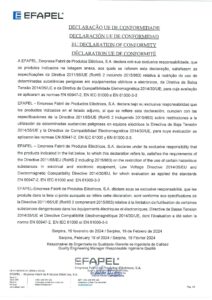 Declaração UE de conformidade – Efapel bobinas de disparo