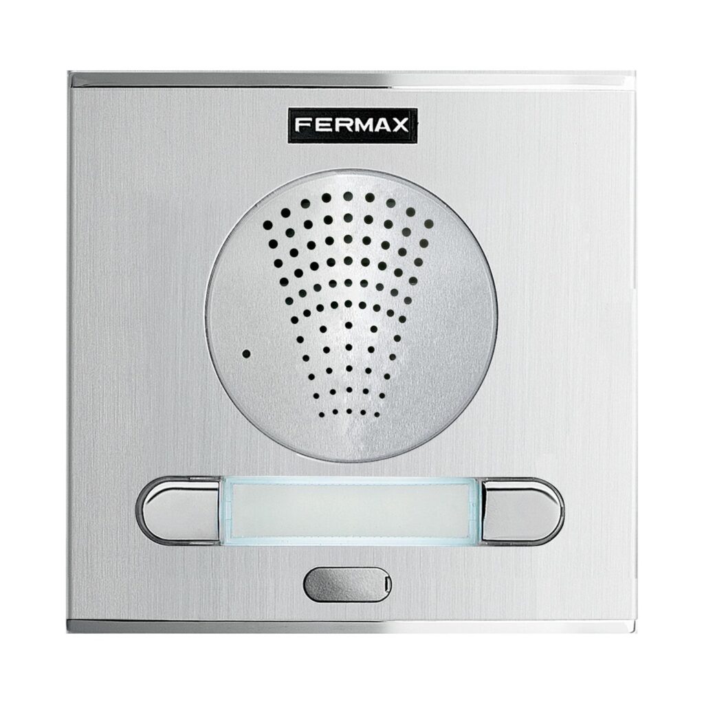 Unidade exterior de porteiro Fermax City 40002 – 2 botões, S1, alumínio, Duox Plus