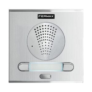 Unidade exterior de porteiro Fermax City 40002 – 2 botões, S1, alumínio, Duox Plus