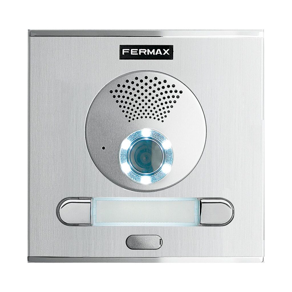 Unidade exterior de videoporteiro Fermax City 40008 – 2 botões, S1, alumínio, Duox Plus