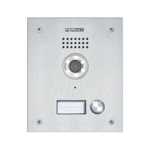 Unidade exterior de videoporteiro Fermax Marine 44338 – 1 botão, ST1, inox, Duox Plus