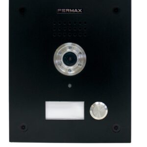Unidade exterior de videoporteiro Fermax Marine 44438 – 1 botão, ST1, inox preto, Duox Plus