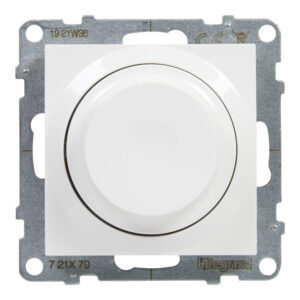 Variador rotativo Legrand New Suno – sem neutro, LED 5 a 75 W, até 300 W, branco, alumínio ou preto