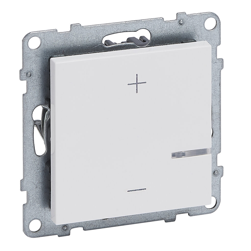 Variador por teclas Legrand New Suno – sem neutro, LED 5 a 75 W, branco, alumínio ou preto