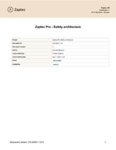 Zaptec pro arquitetura seguranca